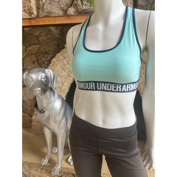 Under Armour Blue Compression Racerback Sports Bra Women's Size M - Picture 1 of 4